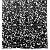 Schwarz-Weiß-Polka-Dot-Hintergrund Duschvorhang (Vorderseite)