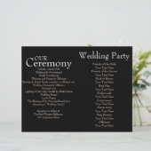 Schwarz-Weiß-Polka-Dot-Hochzeitsprogramm (Stehend Vorderseite)