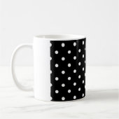 Schwarz-Weiß-Polka-Dot Kaffeetasse (Links)