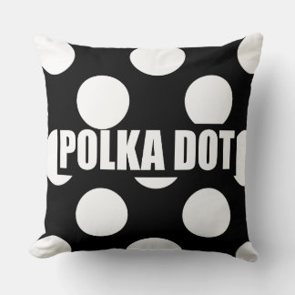 Schwarz-Weiß-Polka-Dot Kissen