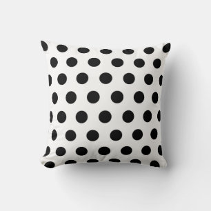 Schwarz-Weiß-Polka-Dot-Kissen Kissen