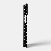 Schwarz-Weiß-Polka-Dot mit Flamingo Case-Mate iPhone Hülle (Rückseite / Rechts)