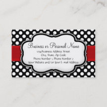 Schwarz-Weiß-Polka-Dot mit rotem Band