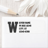 Schwarz-Weiß-Polka-Dot-Monogramm (Insitu)