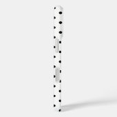 Schwarz-Weiß-Polka-Dot Monogramm mit Hot-Pink Case-Mate iPhone Hülle (Rückseite / Rechts)