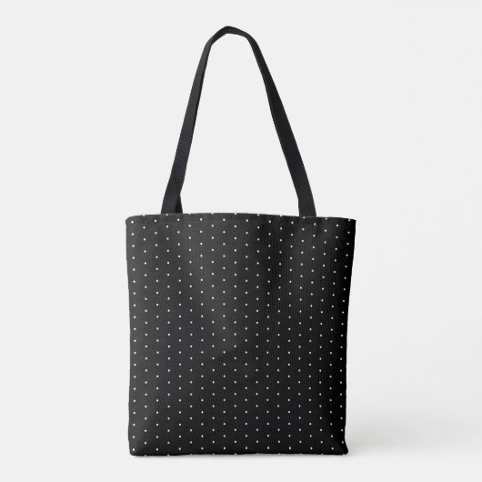 Schwarz-Weiß-Polka-Dot-Monogramm Tasche (Rückseite)