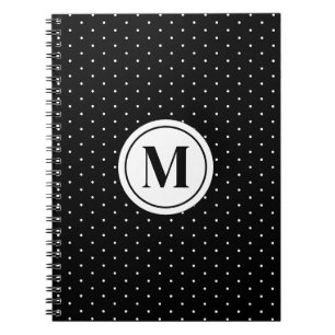 Schwarz-Weiß-Polka-Dot-Muster Notizblock