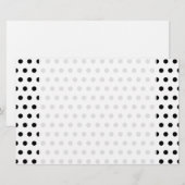 Schwarz-Weiß-Polka-Dot-Muster. Spott. Briefpapier (Vorne/Hinten)