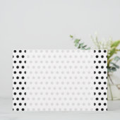 Schwarz-Weiß-Polka-Dot-Muster. Spott. Briefpapier (Stehend Vorderseite)