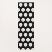 Schwarz-Weiß-Polka Dot Niedlich Mit Monogramm Yogamatte (Rückseite)