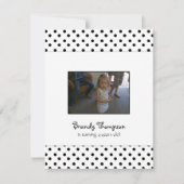 Schwarz-Weiß-Polka-Dot-Party Einladung (Vorderseite)