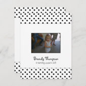 Schwarz-Weiß-Polka-Dot-Party Einladung (Vorne/Hinten)