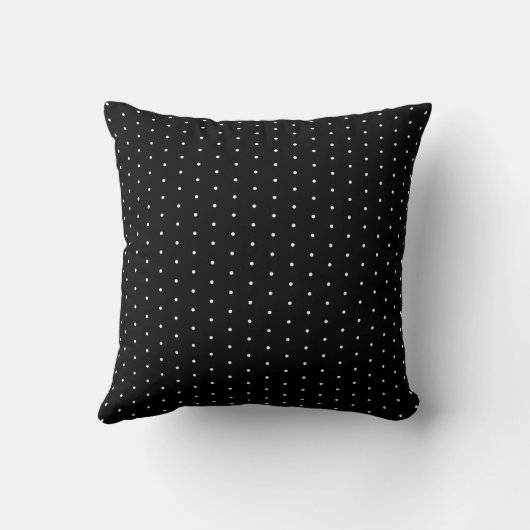 Schwarz-Weiß-Polka-Dot-Pattern-Kissen Kissen (Rückseite)
