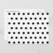 Schwarz-Weiß-Polka-Dot-Postkarte Postkarte (Vorne/Hinten)