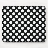 Schwarz-Weiß-Polka-Dot-Retro-Muster Mousepad (Vorne)
