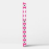 Schwarz/Weiß Polka Dot Rosa Hintergrund (änderbar) Case-Mate iPhone Hülle (Rückseite / Links)