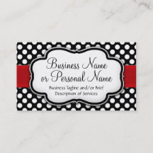 Schwarz/Weiß-Polka-Dot, roter Balken, Vorderseite/