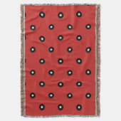 Schwarz/Weiß Polka Dot Roter Hintergrund (änderbar Decke (Vorderseite Vertikal)