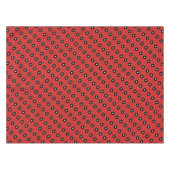 Schwarz/Weiß Polka Dot Roter Hintergrund (änderbar Tischdecke (Vorderseite (Horizontal))