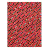 Schwarz/Weiß Polka Dot Roter Hintergrund (änderbar Tischdecke (Vorderseite)