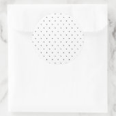 Schwarz-Weiß-Polka-Dot Runder Aufkleber (Tasche)