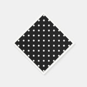 Schwarz-Weiß-Polka-Dot Serviette (Ecke)