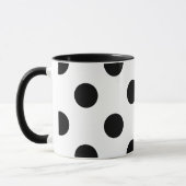 Schwarz-Weiß-Polka-Dot Tasse (Links)