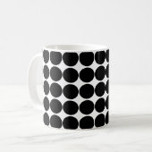 Schwarz-Weiß-Polka-Dot-Tasse Kaffeetasse (Vorderseite Links)