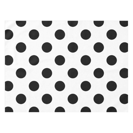 Schwarz-Weiß-Polka-Dot Tischdecke (Vorderseite (Horizontal))