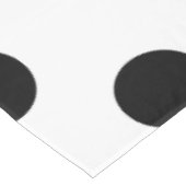 Schwarz-Weiß-Polka-Dot Tischdecke (Schrägansicht)