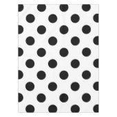 Schwarz-Weiß-Polka-Dot Tischdecke (Vorderseite)