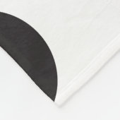 Schwarz-Weiß-Polka Dot Trendy Design Fleecedecke (Ecke)