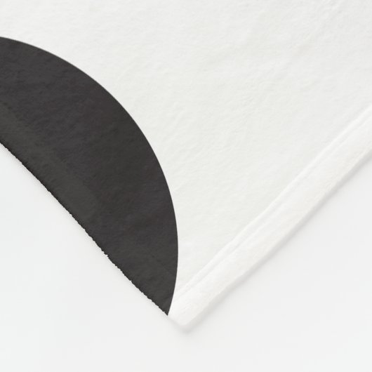 Schwarz-Weiß-Polka Dot Trendy Design Fleecedecke (Ecke)