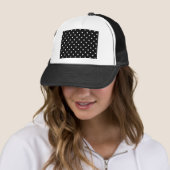 Schwarz-Weiß-Polka-Dot Truckerkappe (Beispiel)