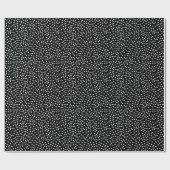 Schwarz-Weiß-Polka-Dot-Umschlagpapier Geschenkpapier (Flach)
