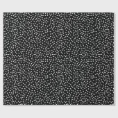 Schwarz-Weiß-Polka-Dot-Umschlagpapier Geschenkpapier (Flach)