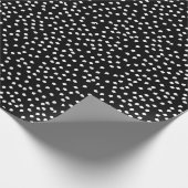 Schwarz-Weiß-Polka-Dot-Umschlagpapier Geschenkpapier (Ecke)