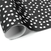 Schwarz-Weiß-Polka-Dot-Umschlagpapier Geschenkpapier (Rolleneckpunkt)