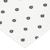 Schwarz/Weiß Polka Dot - veränderbare Hintergrundf Tischdecke (Schrägansicht)