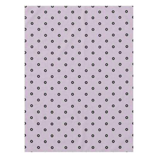 Schwarz/Weiß Polka Dot - veränderbare Hintergrundf Tischdecke (Vorderseite)