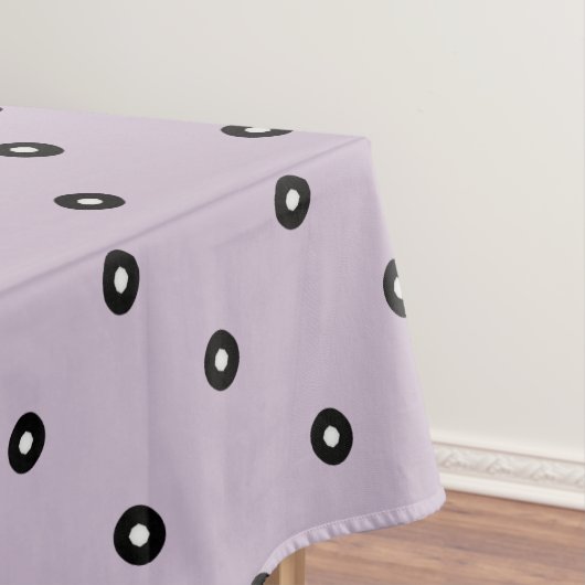 Schwarz/Weiß Polka Dot - veränderbare Hintergrundf Tischdecke (Beispiel)