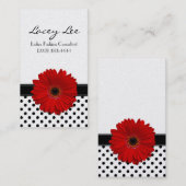 Schwarz-Weiß-Polka-Dot-Visitenkarte Visitenkarte (Vorne/Hinten)