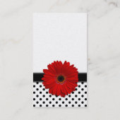 Schwarz-Weiß-Polka-Dot-Visitenkarte Visitenkarte (Rückseite)