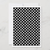Schwarz-weiß Polka Dot Wedding Einladung (Rückseite)