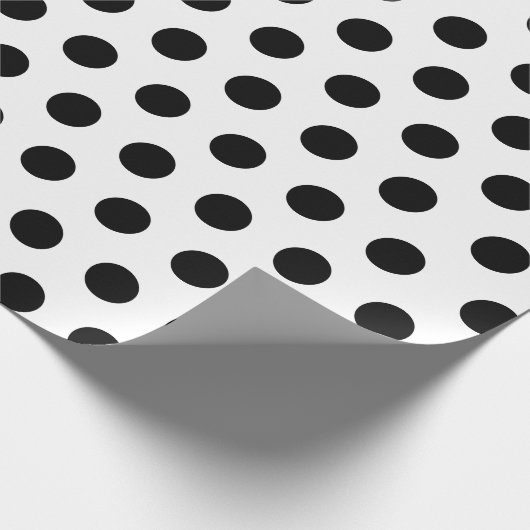 Schwarz-Weiß-Polka-Dot-Wrapping-Papier Geschenkpapier (Ecke)