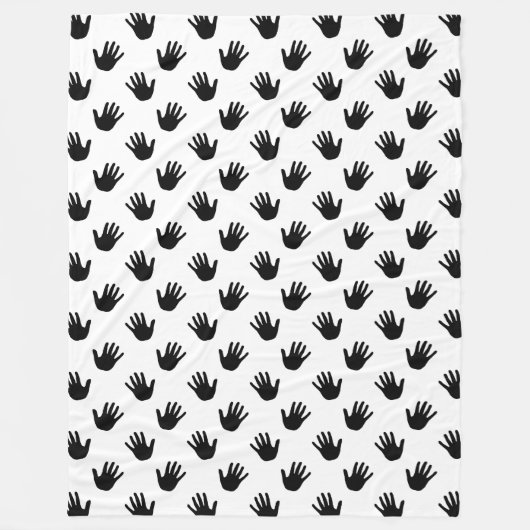 Schwarz-Weiß-Polka-Dotdrucke Fleecedecke (Vorderseite)