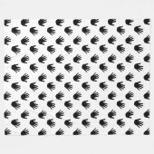 Schwarz-Weiß-Polka-Dotdrucke Fleecedecke (Vorderseite (Horizontal))