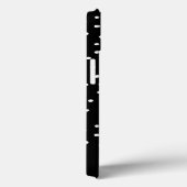 Schwarz-Weiß-Polka-Dotmuster mit Monogramm Case-Mate iPhone Hülle (Rückseite / Rechts)