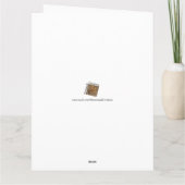 Schwarz-Weiß-Polka-Dotpaw auf glänzendem Gold Karte (Rückseite)