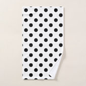 Schwarz-Weiß-Polka-Dots Badhandtuch Set (Handtuch)